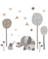 Bedtime Originals Elephant Love Gray Elephants/Trees/Stars Wall Decals/Stickers