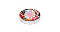 Valentine's Day Sugar Free Candy Gift Tin Large Plastic Tin with Sticker and Hershey's Chocolate & Reese's Mix - Conversation Hearts - Assorted Pre