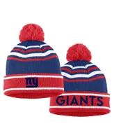Women's Wear by Erin Andrews Royal New York Giants Colorblock Cuffed Knit Hat with Pom and Scarf Set