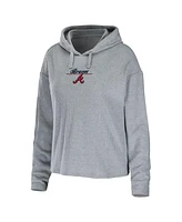 Women's Wear by Erin Andrews Heather Gray Atlanta Braves Logo Pullover Hoodie and Pants Sleep Set