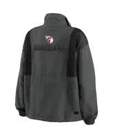 Women's Wear by Erin Andrews Charcoal Cleveland Guardians Packable Half-Zip Jacket