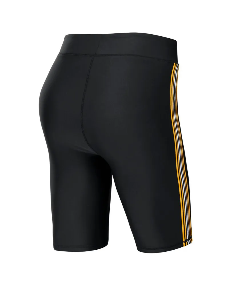 Women's Wear by Erin Andrews Black Pittsburgh Steelers Biker Shorts