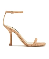 Nine West Women's Yess Square Toe Tapered Heel Dress Sandals