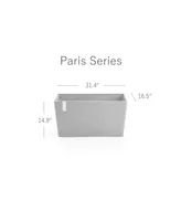 Ecopots Paris Durable Modern Plastic Rectangular Planter