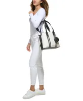 Millie Convertible Tote with Striped Crossbody Strap and Coin Pouch