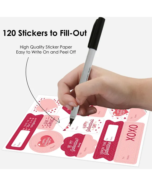 Big Dot Of Happiness Happy Galentine's Day Gift Tag Labels To & From  Stickers 12 Sheets 120 Stickers