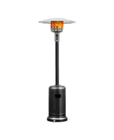 Costway 50000 Btu Propane Patio Heater Standing Lp Gas Steel W/ Wheels Black