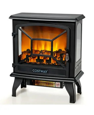 20'' Freestanding Electric Fireplace Heater Stove Thermostat