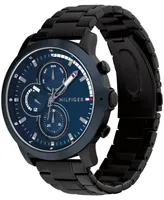 Tommy Hilfiger Men's Multifunction Black Stainless Steel Link Bracelet Watch 46mm