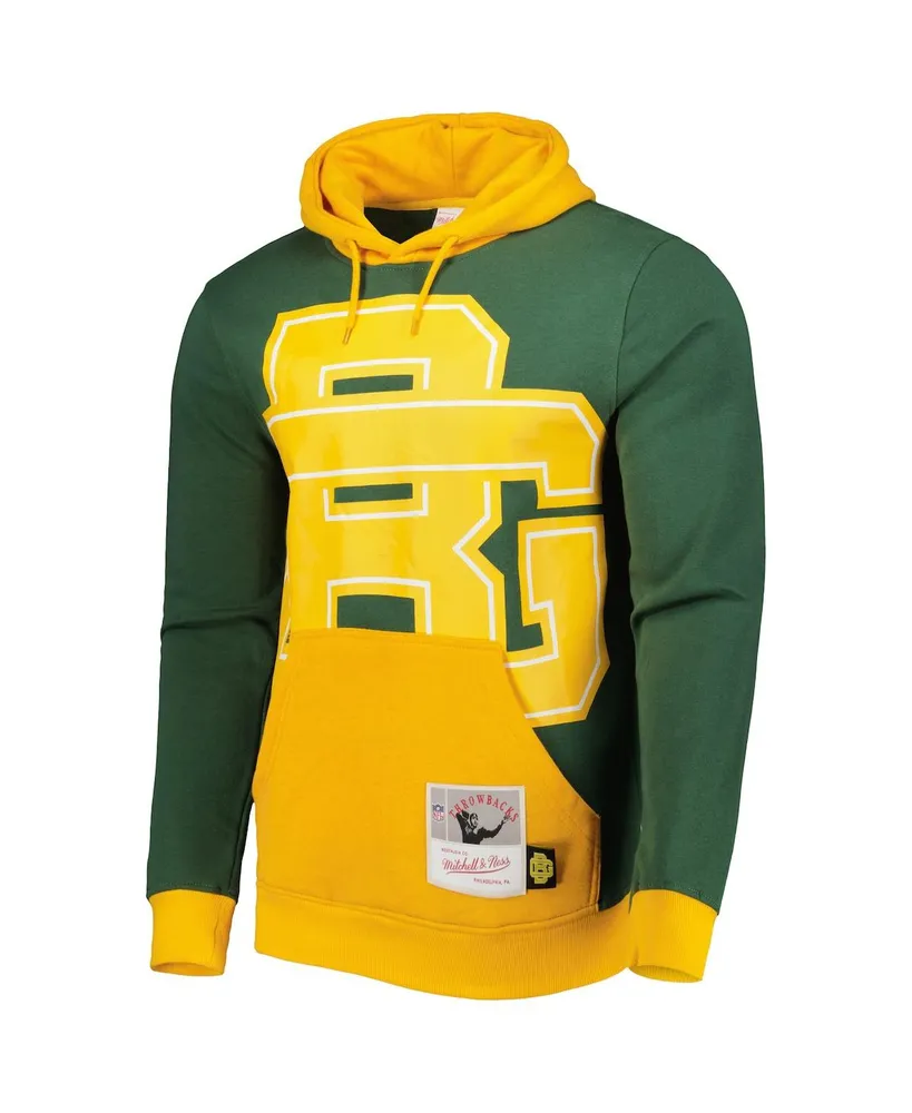 Men's Mitchell & Ness Green Bay Packers Big Face 5.0 Pullover Hoodie