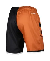 Men's Mitchell & Ness Texas Orange, Black Texas Longhorns Big Face 5.0 Fashion Shorts