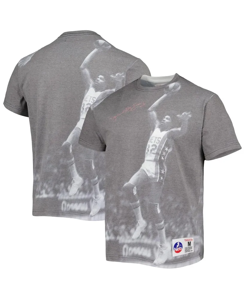 Men's Mitchell & Ness Julius Erving Heather Gray New York Nets Above The Rim T-shirt