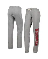 Women's League Collegiate Wear Heather Gray Wisconsin Badgers Victory Springs Tri-Blend Jogger Pants