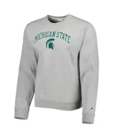 Men's League Collegiate Wear Michigan State Spartans 1965 Arch Essential Fleece Pullover Sweatshirt