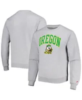 Men's League Collegiate Wear Gray Oregon Ducks 1965 Arch Essential Pullover Sweatshirt