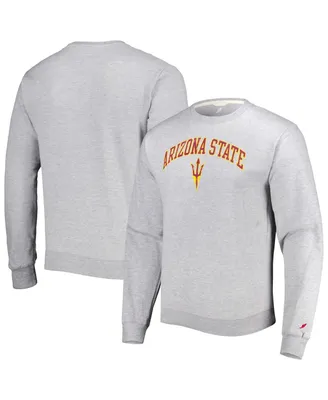 Men's League Collegiate Wear Gray Arizona State Sun Devils 1965 Arch Essential Pullover Sweatshirt