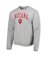 Men's League Collegiate Wear Gray Indiana Hoosiers 1965 Arch Essential Fleece Pullover Sweatshirt