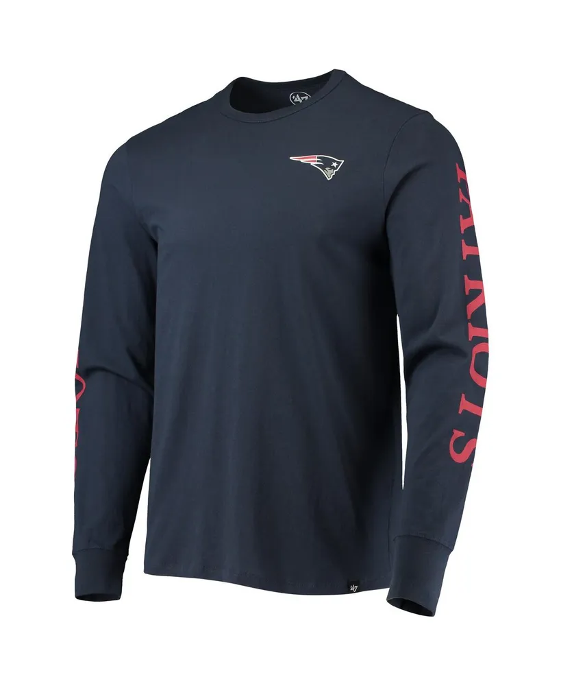 Men's '47 Brand Navy New England Patriots Franklin Long Sleeve T-shirt