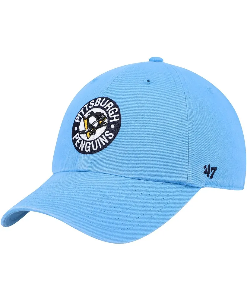 Men's '47 Brand Light Blue Pittsburgh Penguins Clean Up Adjustable Hat