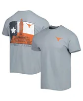 Men's Gray Texas Longhorns Hyperlocal Flag T-shirt