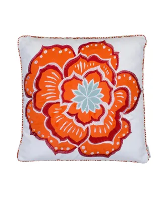 Levtex Abigail Flower Decorative Pillow, 18" x 18"