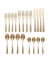 Oneida Kenbrook Champagne Tumbled 20 Piece Everyday Flatware Set, Service For 4