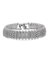 Rachel Glauber Exquisite White Gold-Plated Link Bracelet