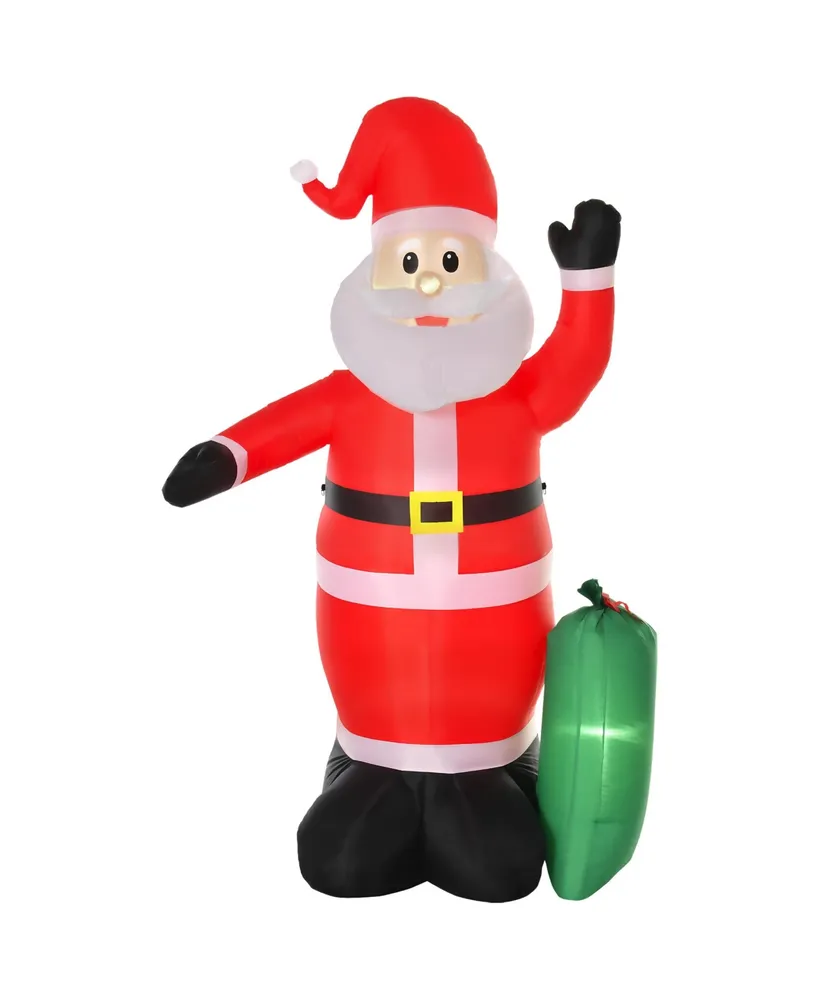 Homcom 8' Christmas Inflatable Santa Claus Blow-Up Yard Decoration - Multi