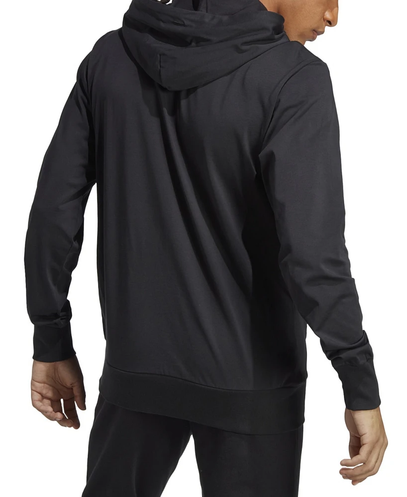 adidas Men's Essentials Performance Jersey Logo Hoodie