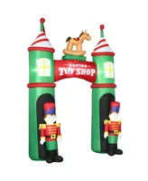 Outsunny 11.5' Christmas Inflatable Archway Nutcrackers Blow-Up Display - Multi