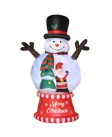 Outsunny 8' Inflatable Christmas Snowman Blow-Up Outdoor Yard Display