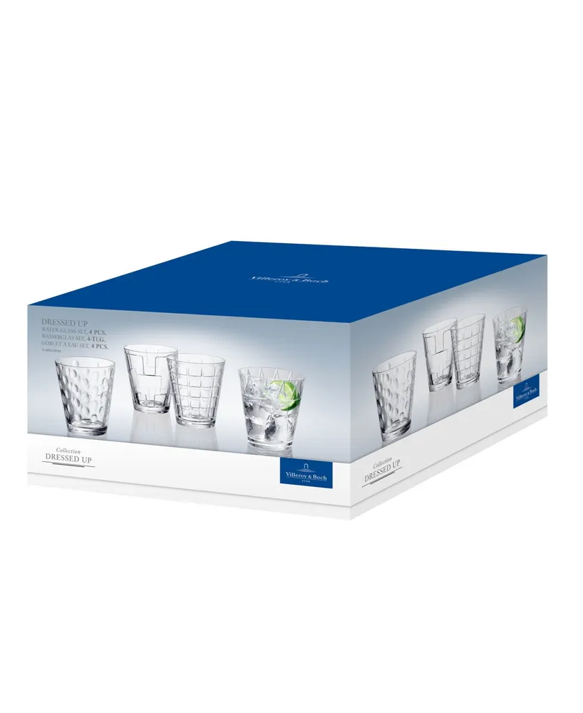 Villeroy & Boch Dressed Up Assorted Clear Tumblers, Set of 4