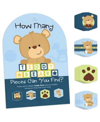 Baby Boy Teddy Bear - Baby Shower Scavenger Hunt Hide and Find Game
