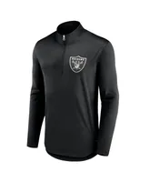 Men's Fanatics Black Las Vegas Raiders Tough Minded Quarter-Zip Top