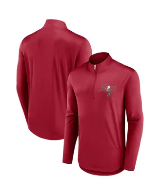 Men's Fanatics Red Tampa Bay Buccaneers Tough Minded Quarter-Zip Top