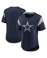 Women's Nike Heather Navy Dallas Cowboys Primary Logo Fashion Top