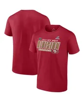 Men's Fanatics Scarlet San Francisco 49ers 2022 Nfc West Division Champions Divide and Conquer T-shirt