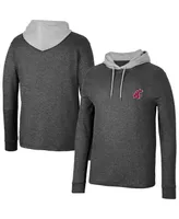 Men's Colosseum Black Washington State Cougars Ballot Waffle-Knit Thermal Long Sleeve Hoodie T-shirt