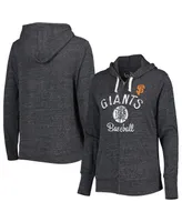 Women's Touch Black San Francisco Giants Training Camp Tri-Blend Full-Zip Hoodie