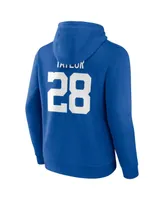 Men's Fanatics Jonathan Taylor Royal Indianapolis Colts Player Icon Name and Number Pullover Hoodie