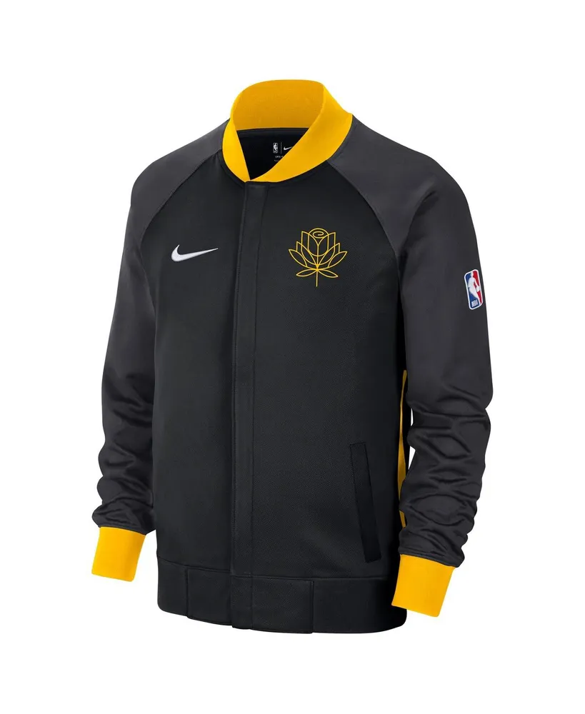 Men's Nike Black, Yellow Golden State Warriors 2022, 23 City Edition Showtime Thermaflex Full-Zip Jacket