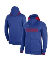 Men's Nike Royal Philadelphia 76ers Authentic Showtime Performance Full-Zip Hoodie