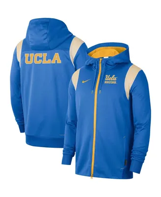 Men's Nike Blue Ucla Bruins Sideline Lockup Performance Full-Zip Hoodie Jacket