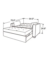 Serta 66.5" W Polyester Augustus Full Convertible Sofa