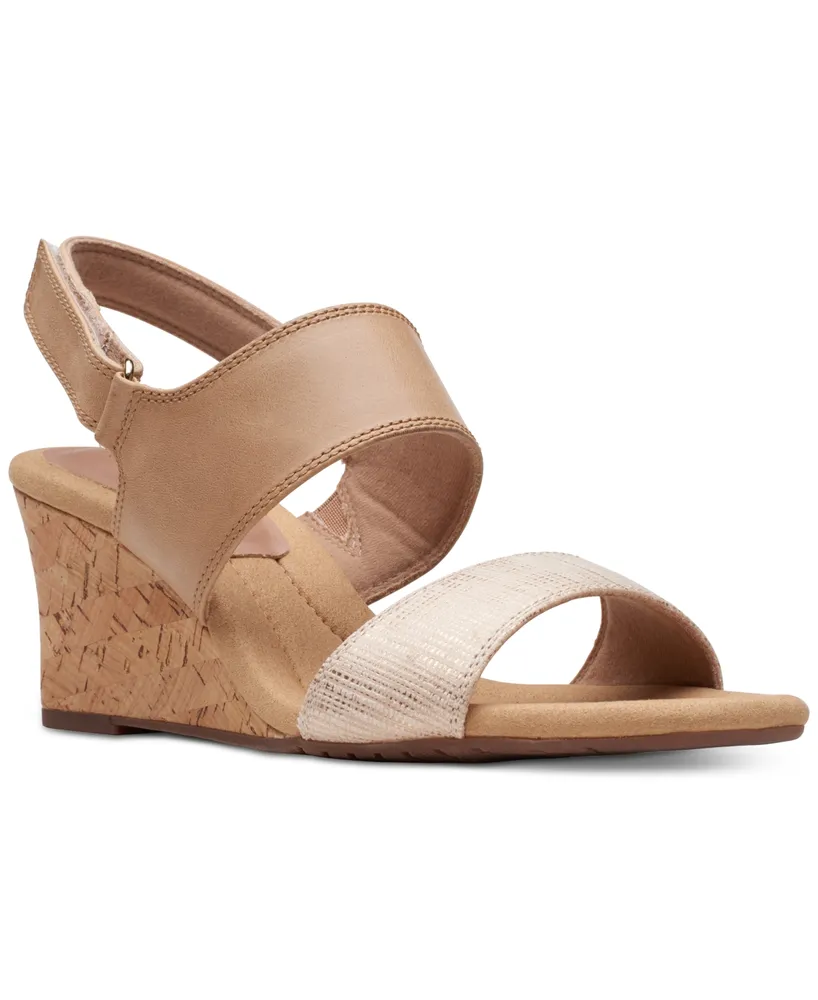 Clarks Women's Kyarra Faye Slingback Wedge Sandals