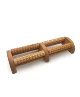 Pursonic Wooden Foot Massager with Dual Rollers