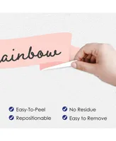 Hello Rainbow - Nursery & Kids Room Vinyl Wall Art Stickers - Wall Decals 20 Ct