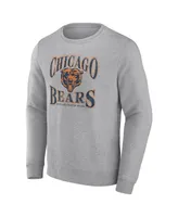 Men's Fanatics Heathered Charcoal Chicago Bears Playability Pullover Sweatshirt