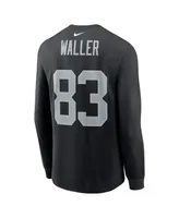 Men's Nike Darren Waller Black Las Vegas Raiders Player Name & Number Long Sleeve T-shirt