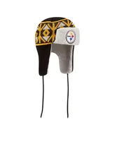 Men's New Era Black Pittsburgh Steelers Knit Trapper Hat